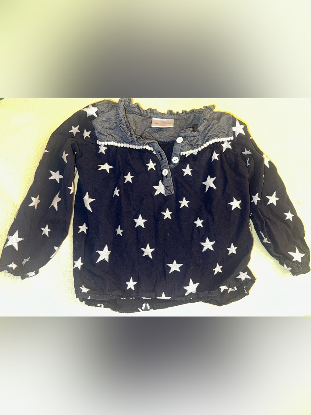 HANNA ANDERSSON GIRLS G STAR TOP NAVY DENIM Size 100